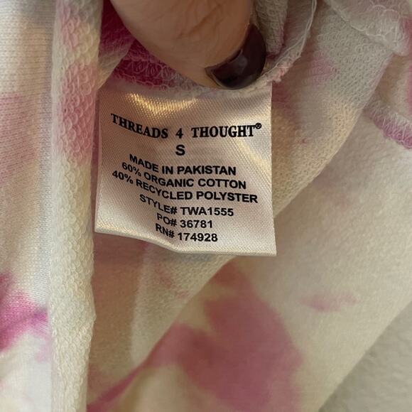NWT Threads 4 Thought Pink White Tie Dye Lounge Shorts | S - Picture 4 of 5